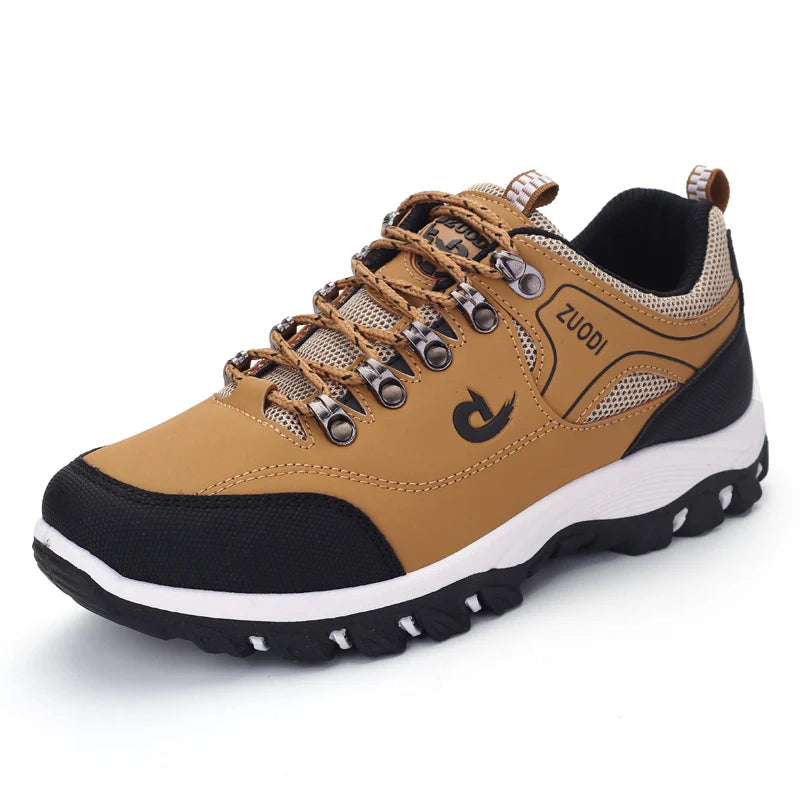 Hand-stitched Non-slip Leather Walking Shoes - Betatton - hiking shoes