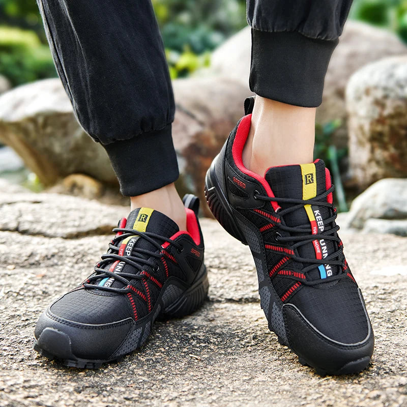 Hand-stitched Non-slip Leather Walking Shoes - Betatton - hiking shoes