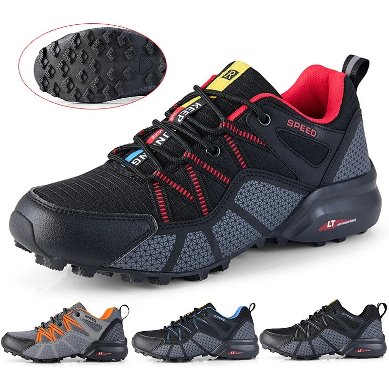 Hand-stitched Non-slip Leather Walking Shoes - Betatton - hiking shoes