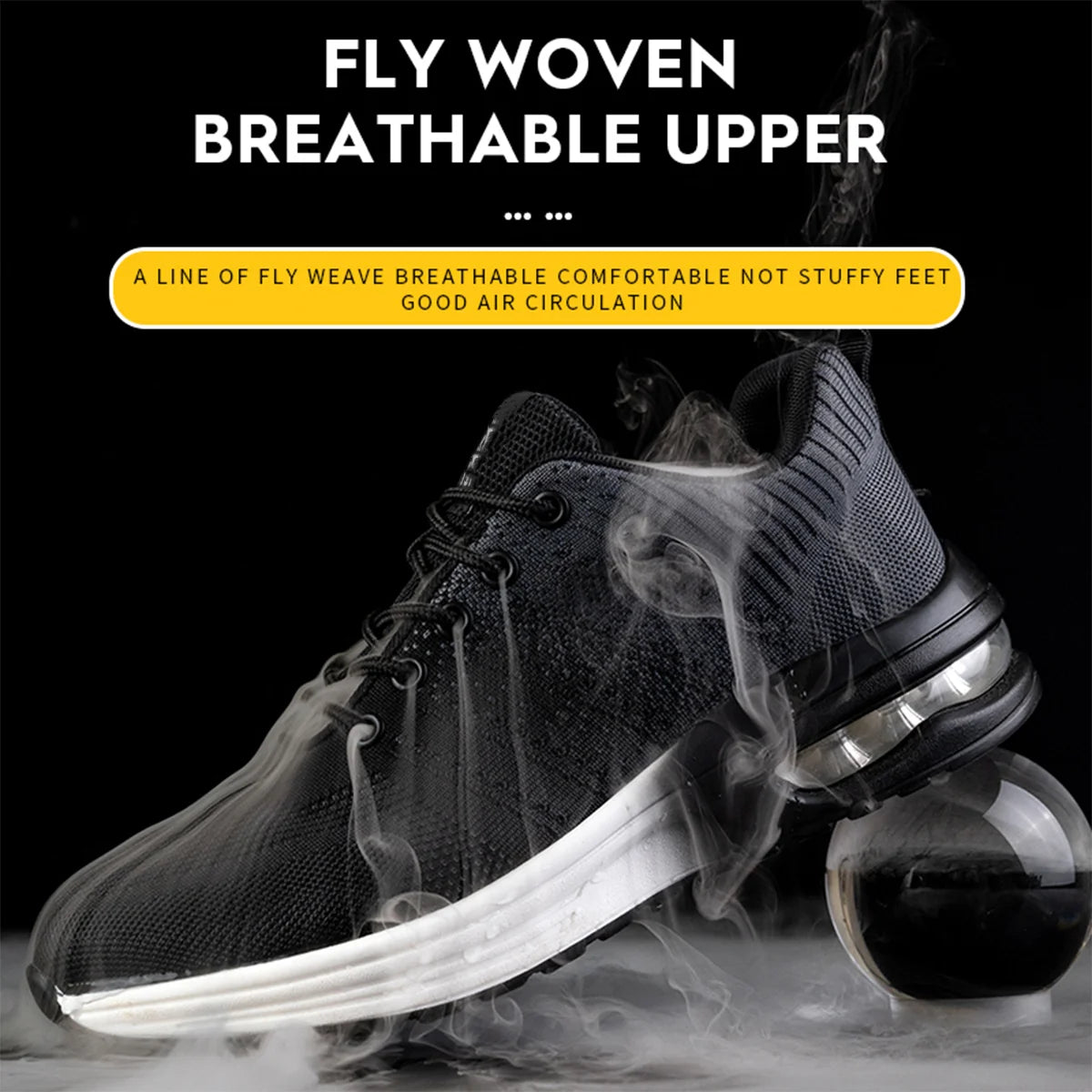 Steel Toe Safety Shoes, Air Cushion, Breathable, Anti-puncture - Betatton - safety shoes