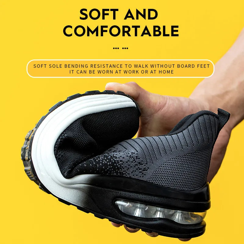 Steel Toe Safety Shoes, Air Cushion, Breathable, Anti-puncture - Betatton - safety shoes