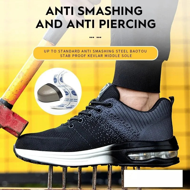 Steel Toe Safety Shoes, Air Cushion, Breathable, Anti-puncture - Betatton - safety shoes