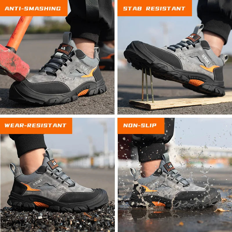 Fashion Men's Steel Toe Safety Shoes, Indestructible - Betatton - safety shoes