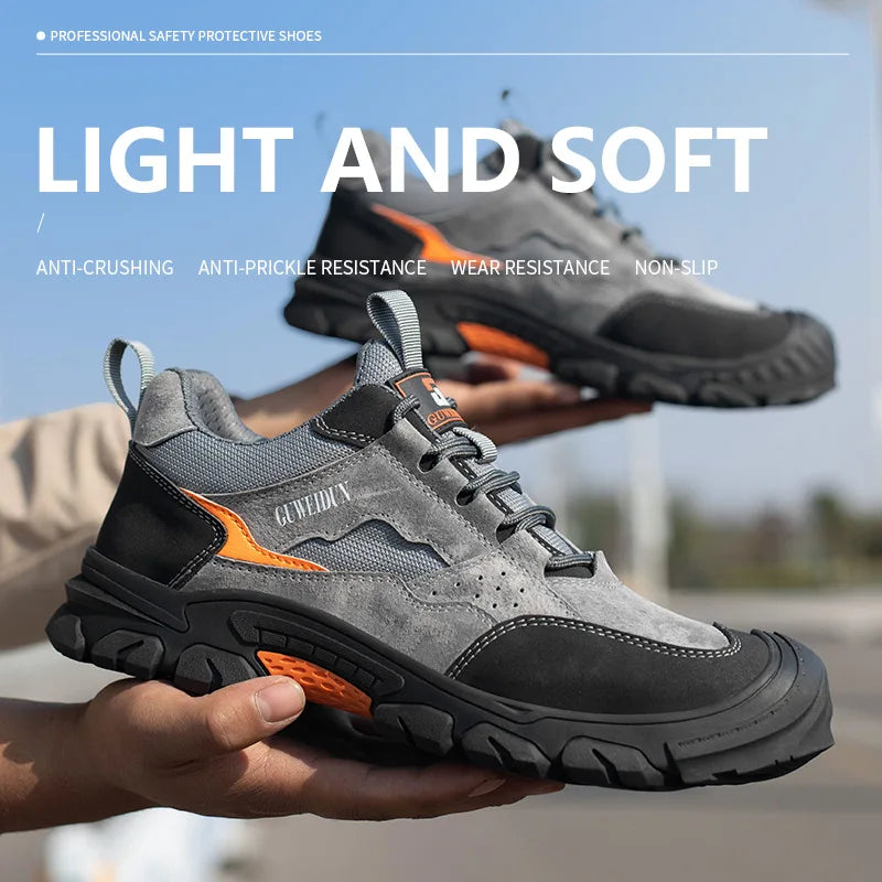 Fashion Men's Steel Toe Safety Shoes, Indestructible - Betatton - safety shoes