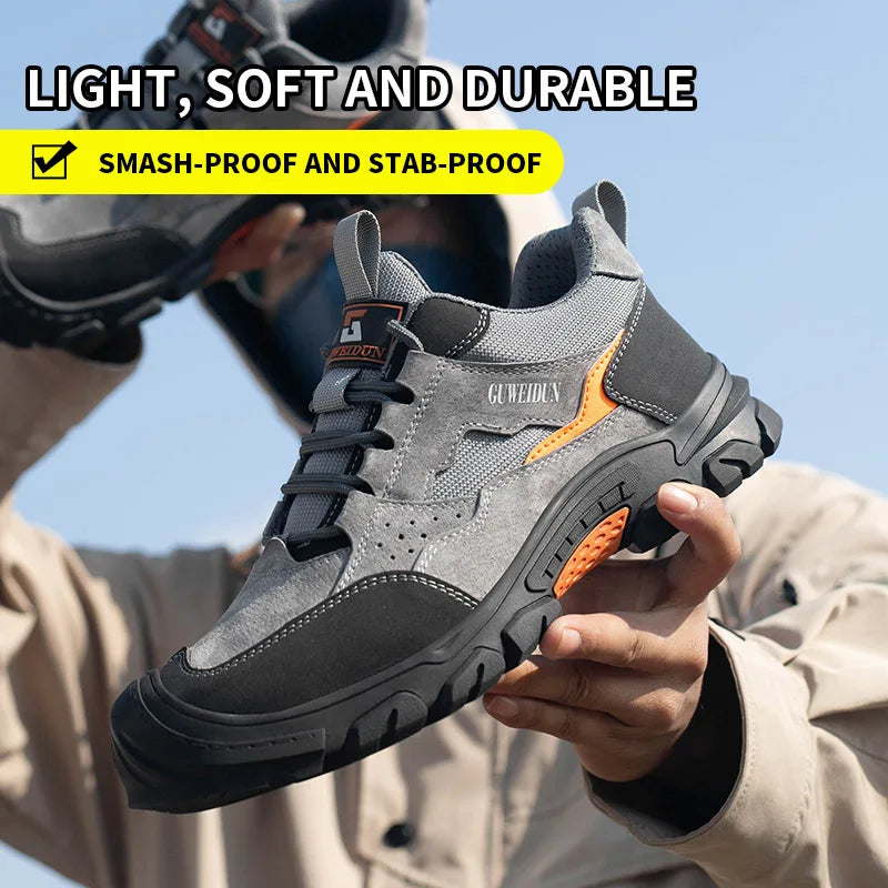 Fashion Men's Steel Toe Safety Shoes, Indestructible - Betatton - safety shoes