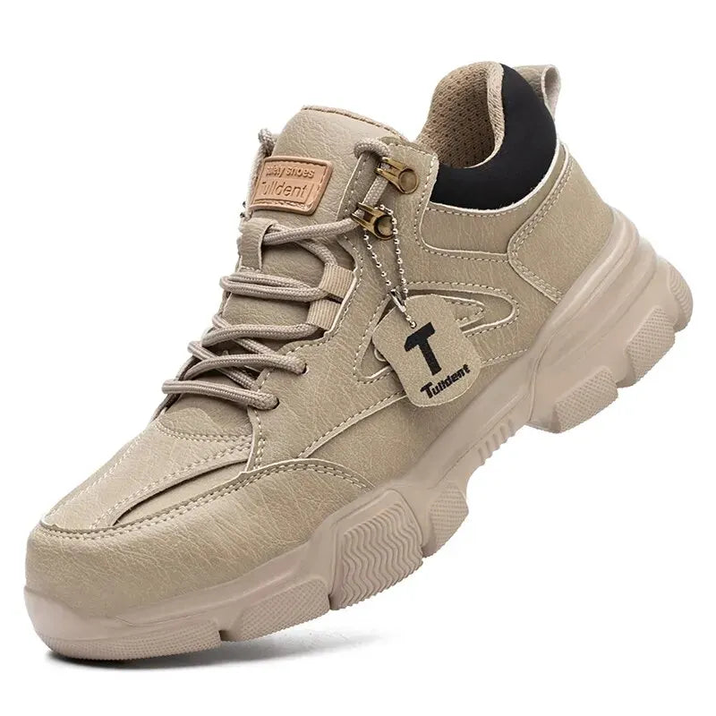 High-Quality Men's Steel Toe Safety Shoes, Rotary Buckle, Indestructible - Betatton - safety shoes