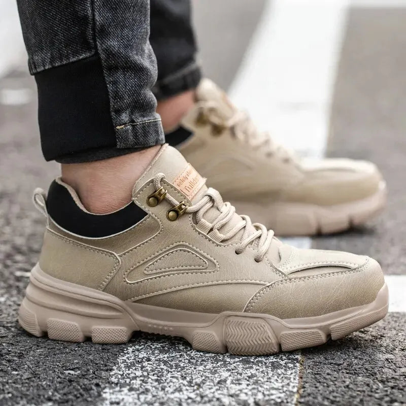 High-Quality Men's Steel Toe Safety Shoes, Rotary Buckle, Indestructible - Betatton - safety shoes