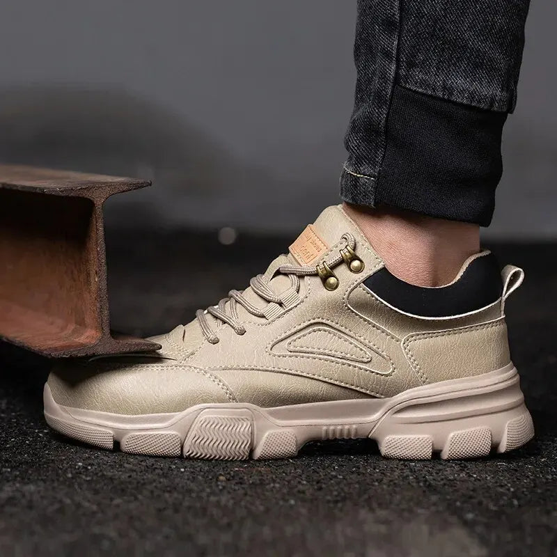 High-Quality Men's Steel Toe Safety Shoes, Rotary Buckle, Indestructible - Betatton - safety shoes