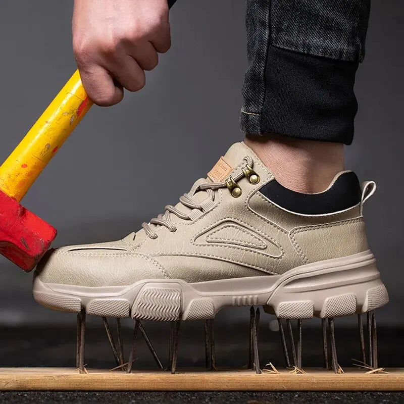 High-Quality Men's Steel Toe Safety Shoes, Rotary Buckle, Indestructible - Betatton - safety shoes