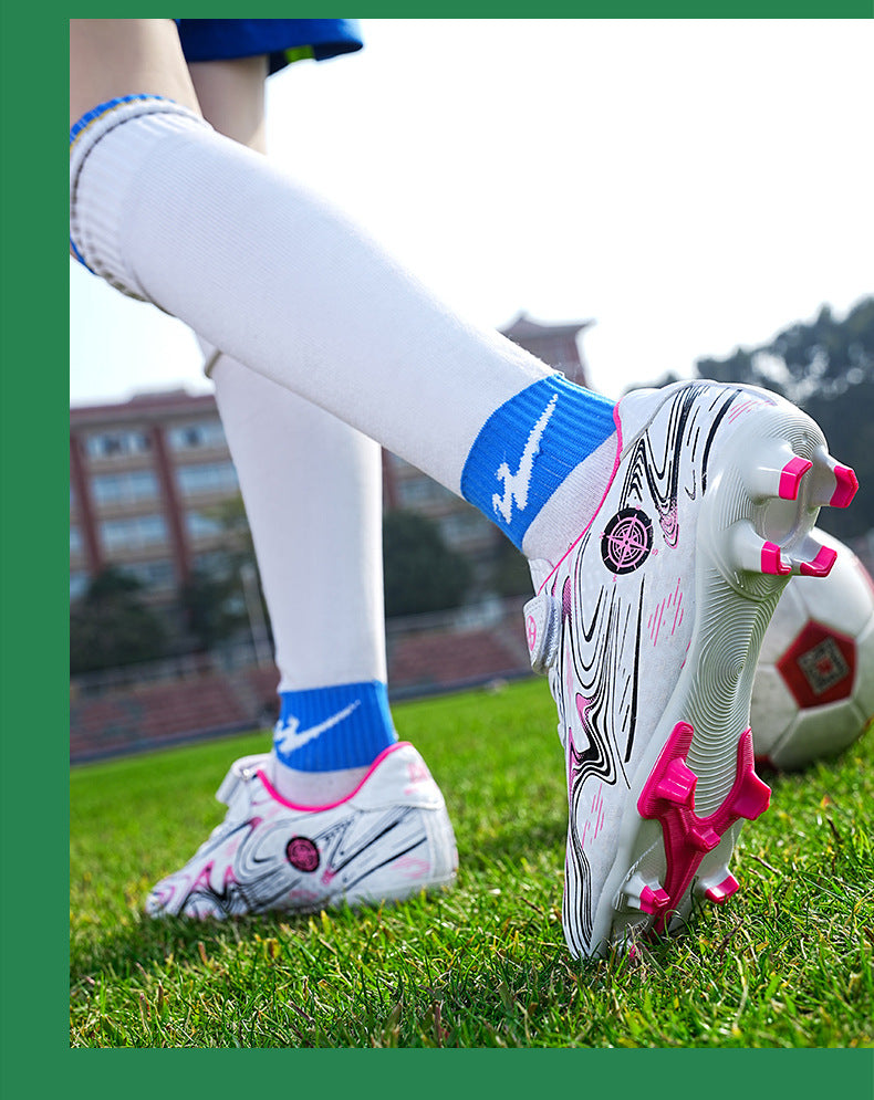 Youth Boys' Soccer Shoes, TF Studs, Magic Tape, Grass Training - Betatton - football shoes