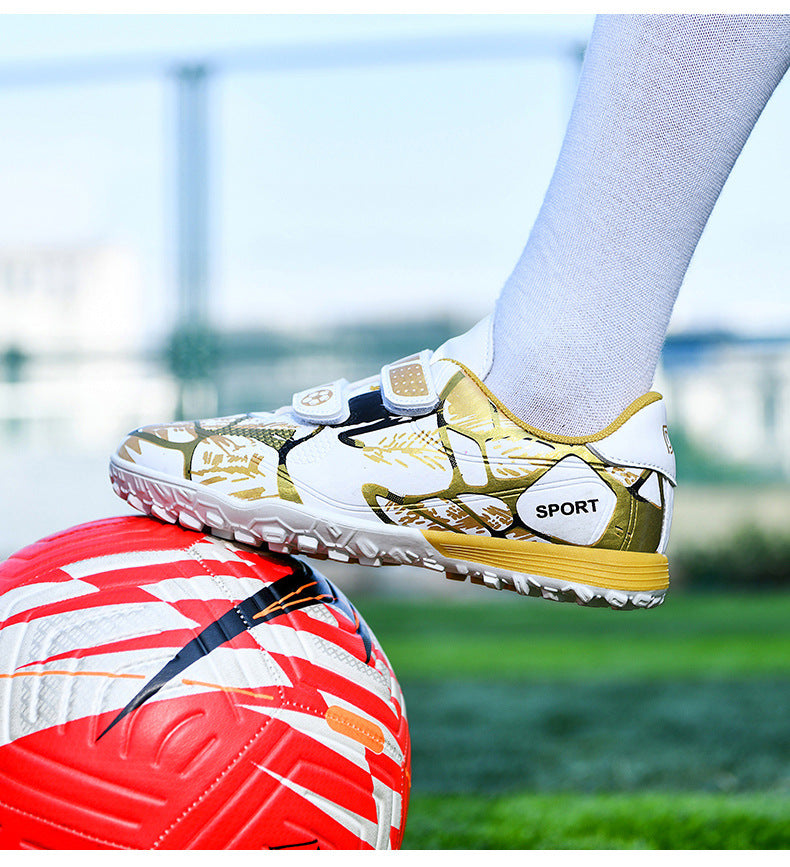 Kids' Soccer Shoes, TF and FG Studs, Magic Tape - Betatton - football shoes