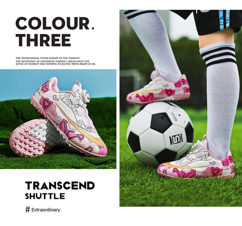 Kids' Soccer Shoes, Rotating Button, Magic Tape, TF Studs - Betatton - football shoes