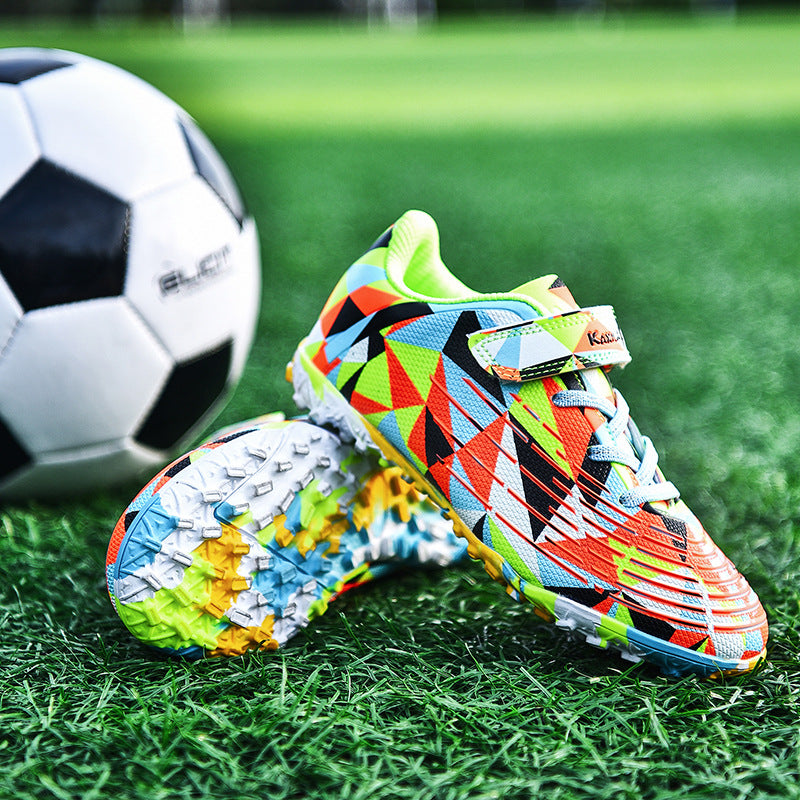 Colorful Kids' Soccer Cleats, Training - Betatton - football shoes