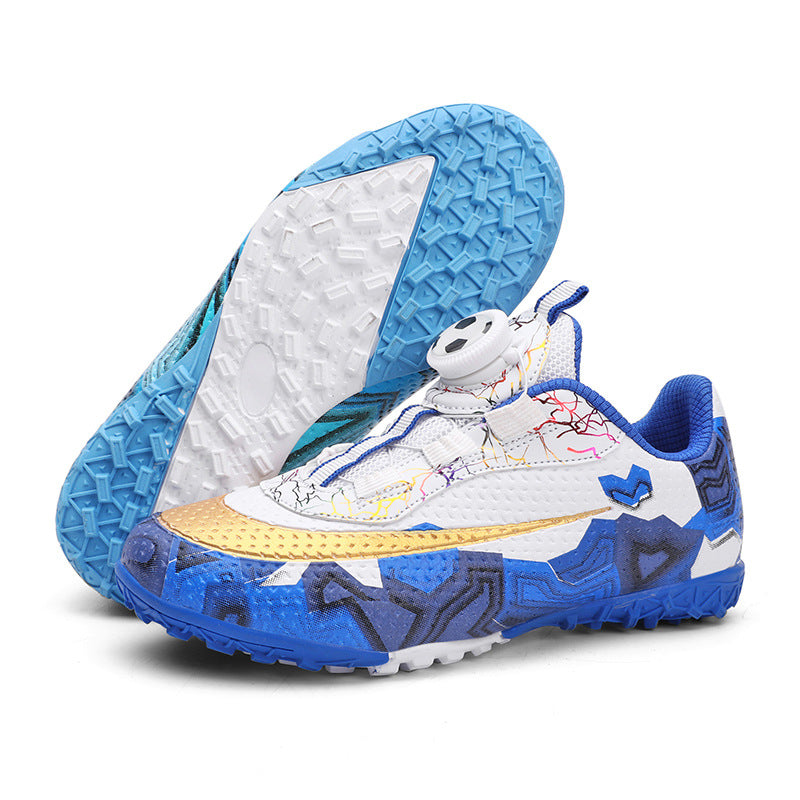 Unisex Soccer Shoes for Kids, Rotating Button, TF Studs - Betatton - football shoes