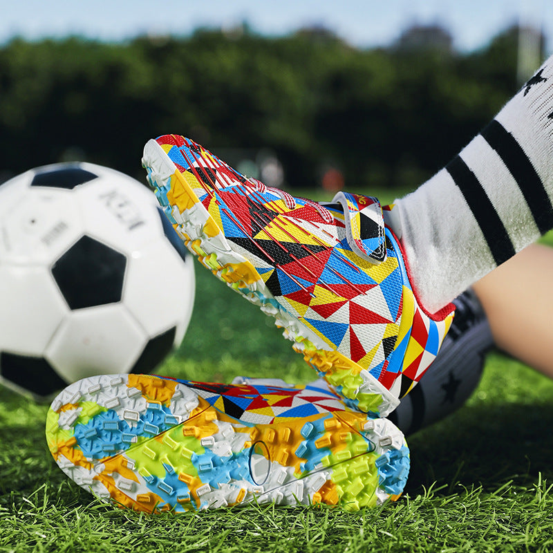 Colorful Kids' Soccer Cleats, Training - Betatton - football shoes