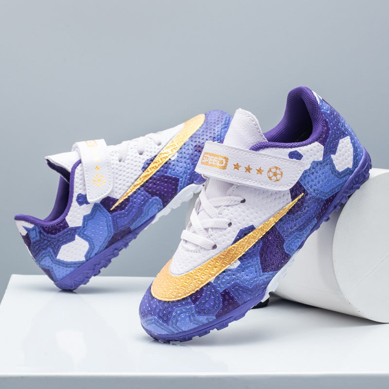New Kids' Soccer Shoes, TF Studs, Magic Tape, Training - Betatton - football shoes