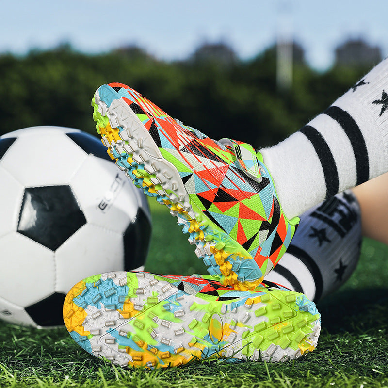 Colorful Kids' Soccer Cleats, Training - Betatton - football shoes