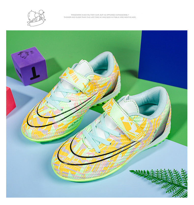 Children's Soccer Shoes, Magic Tape, TF Studs, Youth Training - Betatton - football shoes