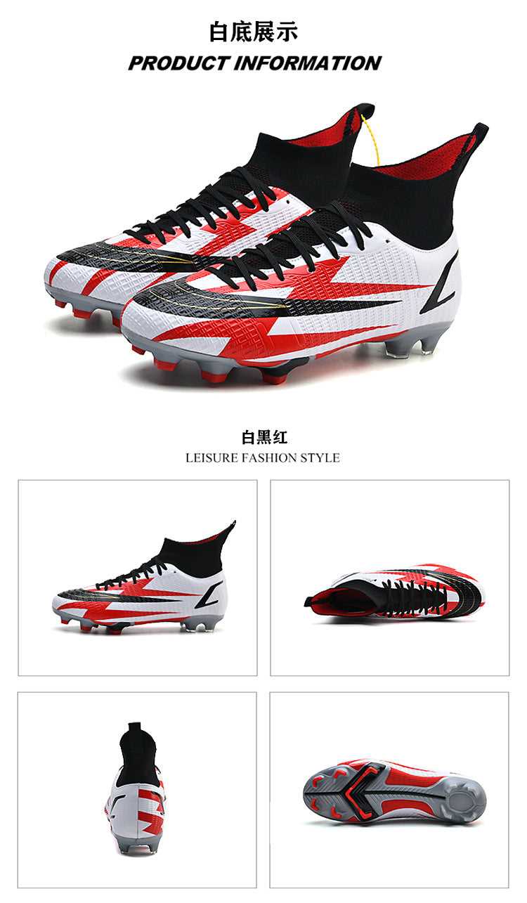 Adult and Kids' Non-Slip High-Top Soccer Cleats for Training - Betatton - football shoes