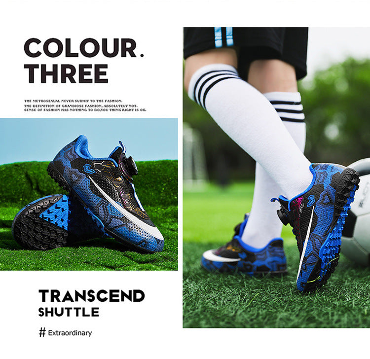 Unisex Soccer Shoes for Kids, Rotating Button, TF Studs - Betatton - football shoes