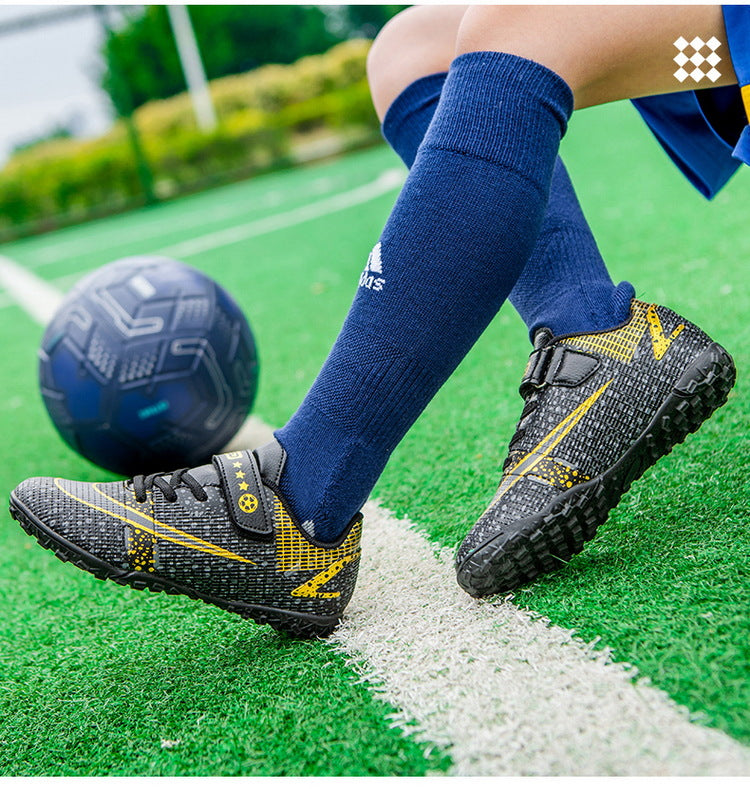New Kids' Soccer Shoes, TF Studs, Magic Tape, Training - Betatton - football shoes