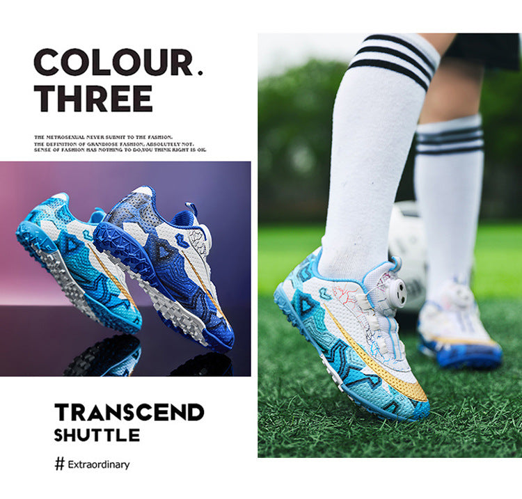 Unisex Soccer Shoes for Kids, Rotating Button, TF Studs - Betatton - football shoes