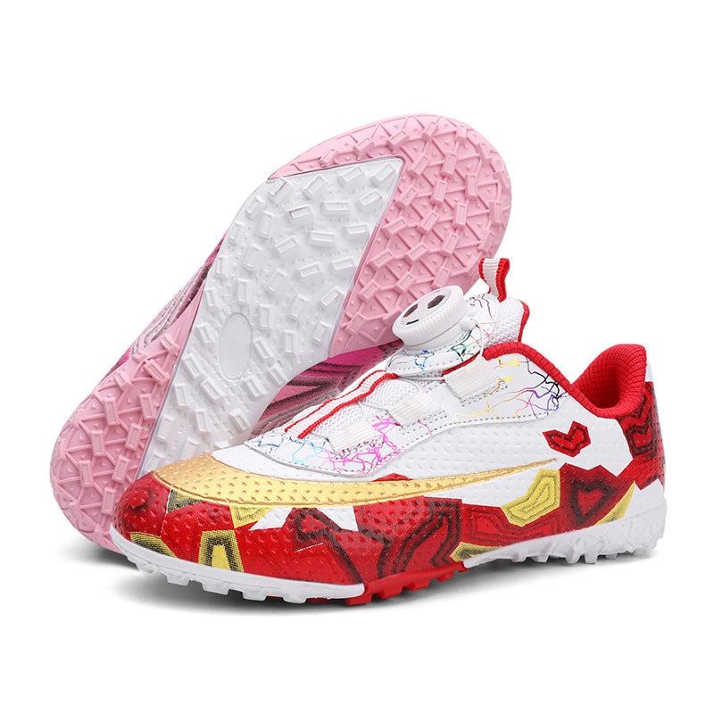 Unisex Soccer Shoes for Kids, Rotating Button, TF Studs - Betatton - football shoes