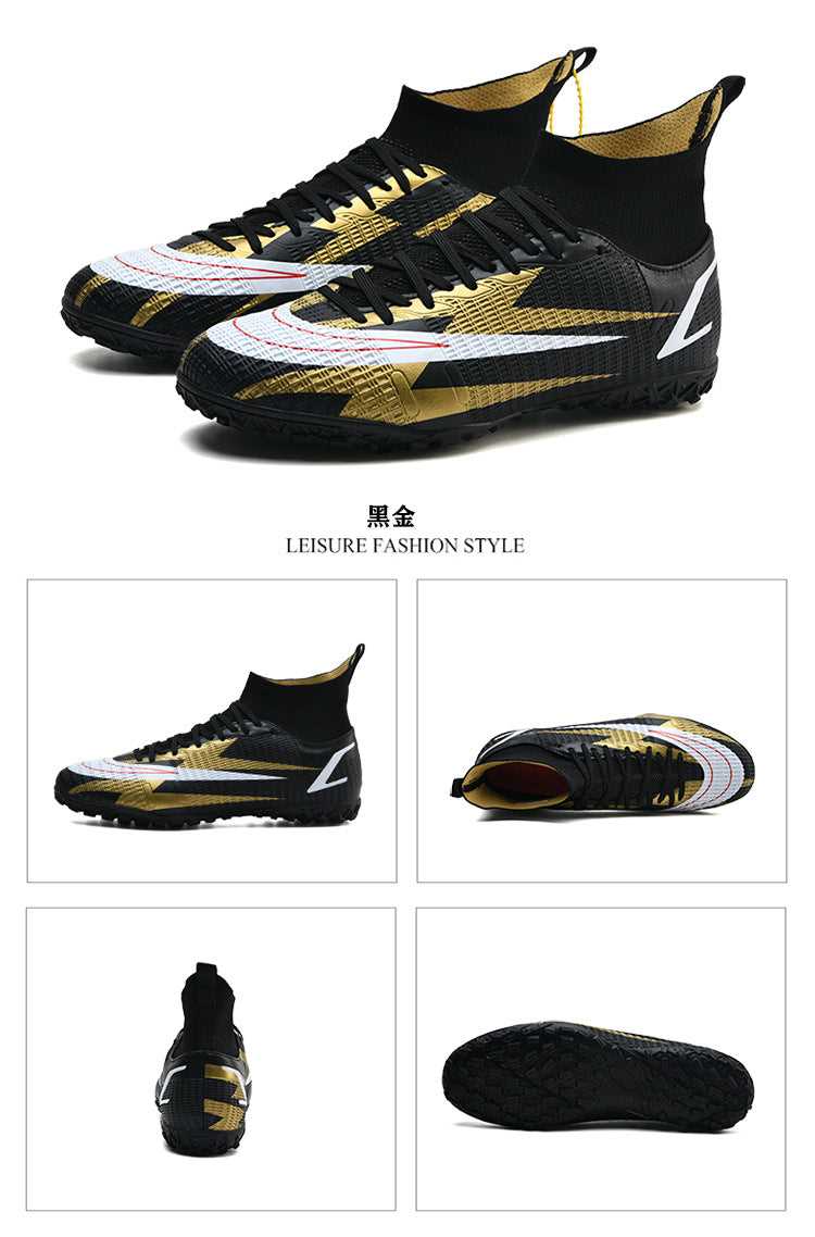 Adult and Kids' Non-Slip High-Top Soccer Cleats for Training - Betatton - football shoes