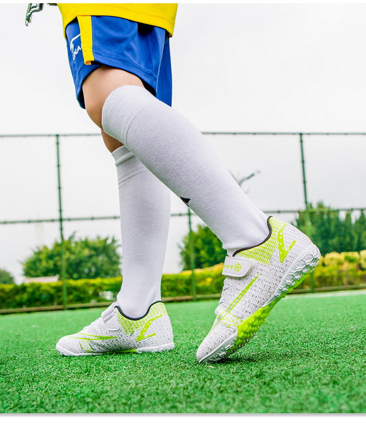 New Kids' Soccer Shoes, TF Studs, Magic Tape, Training - Betatton - football shoes