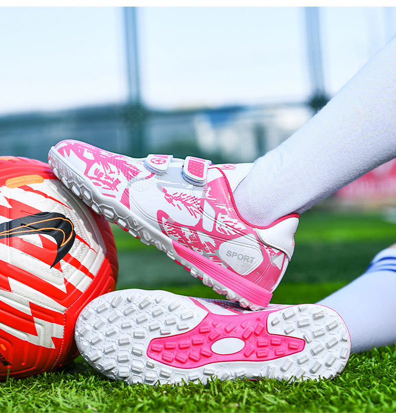Kids' Soccer Shoes, TF and FG Studs, Magic Tape - Betatton - football shoes