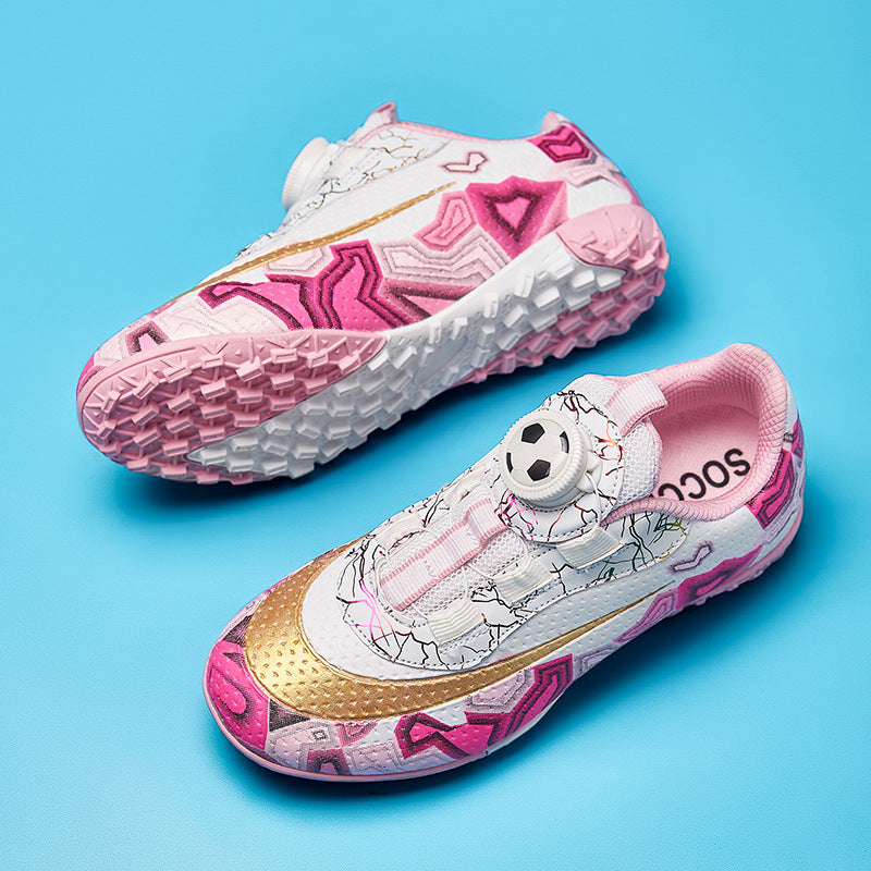 Unisex Soccer Shoes for Kids, Rotating Button, TF Studs - Betatton - football shoes