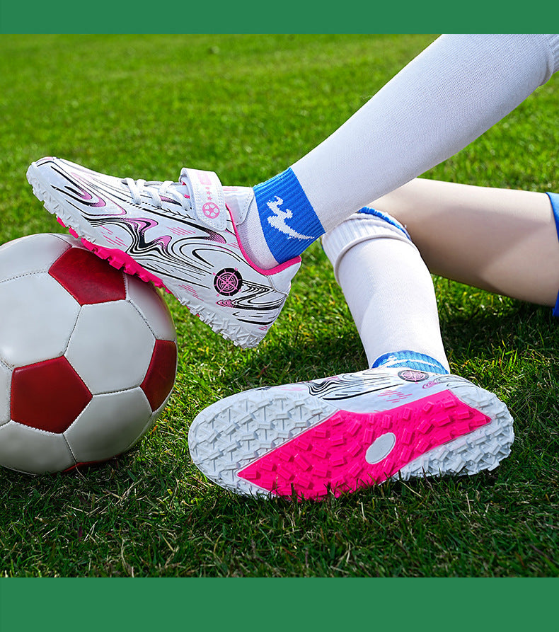 Youth Boys' Soccer Shoes, TF Studs, Magic Tape, Grass Training - Betatton - football shoes
