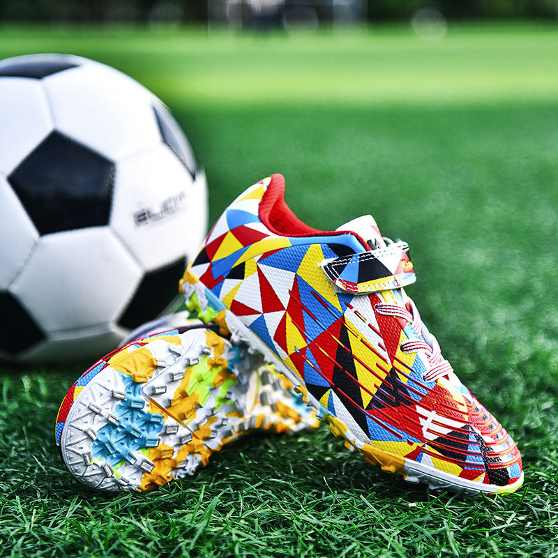 Colorful Kids' Soccer Cleats, Training - Betatton - football shoes
