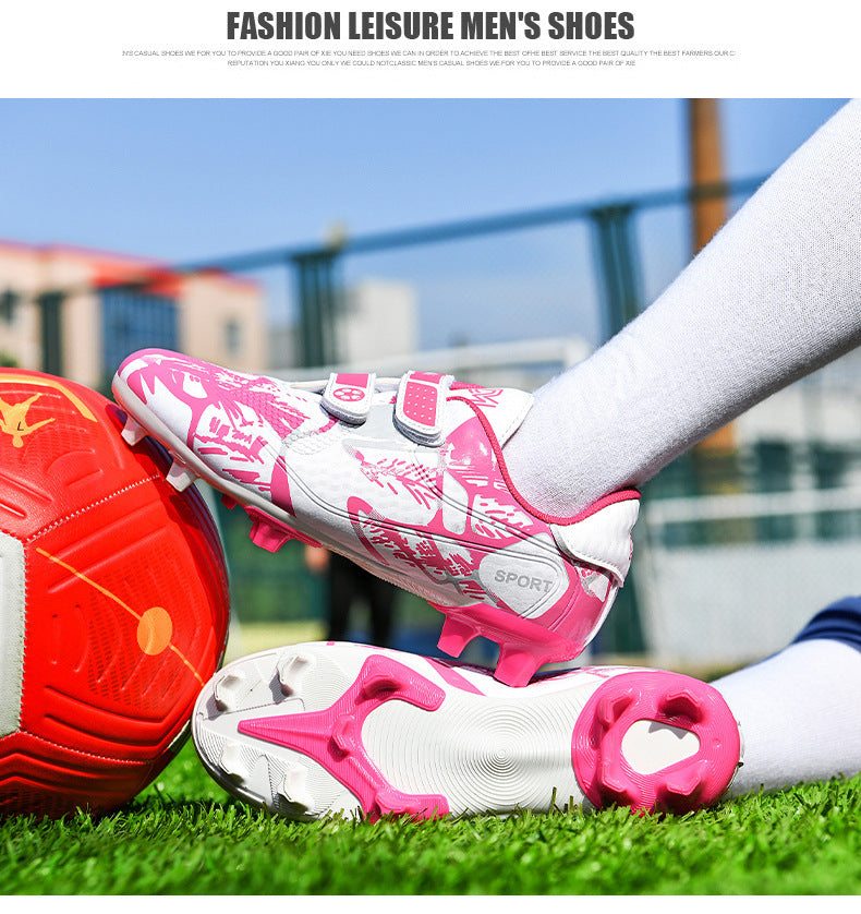 Kids' Soccer Shoes, TF and FG Studs, Magic Tape - Betatton - football shoes