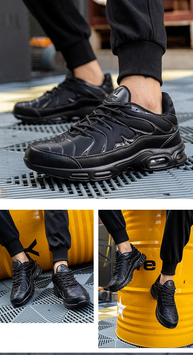 Men's Steel Toe Safety Shoes, Lightweight, Indestructible - Betatton - safety shoes