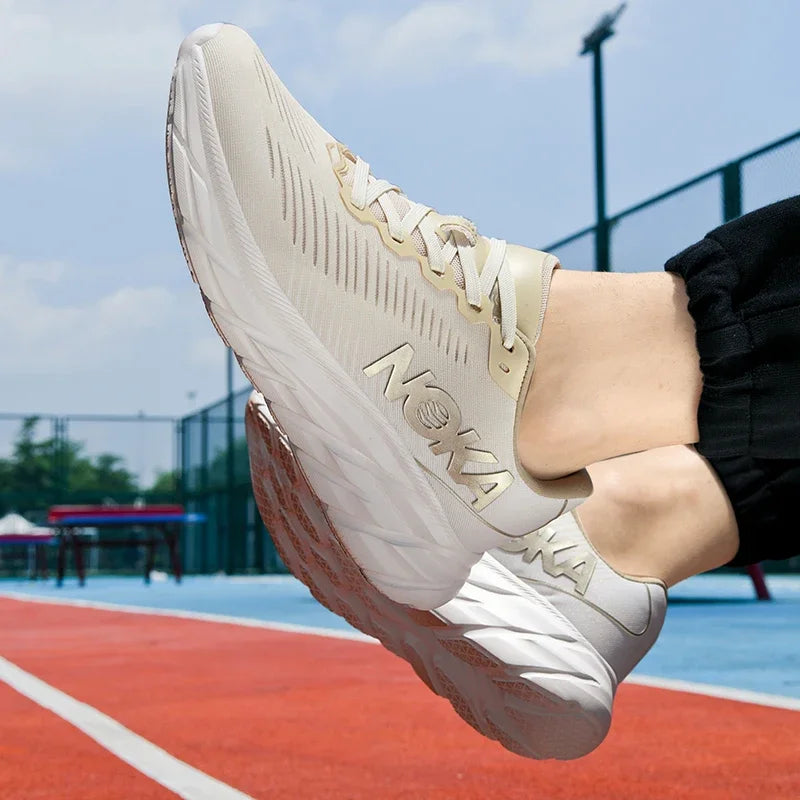 Men's Running Shoes with Carbon Plate and Cushioning, Mesh Comfort Tennis Sneakers - Betatton - running shoes
