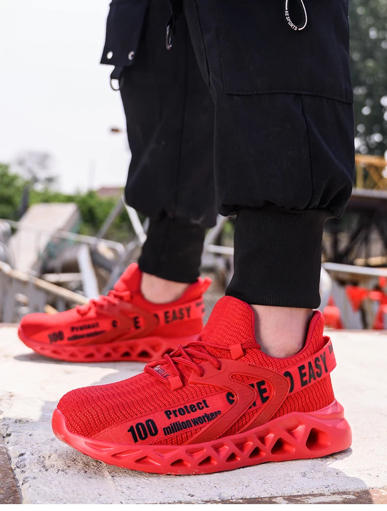 Men's Lightweight Steel Toe Safety Shoes, Breathable - Betatton - safety shoes