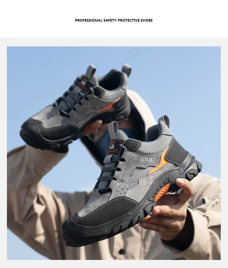Fashion Men's Steel Toe Safety Shoes, Indestructible - Betatton - safety shoes