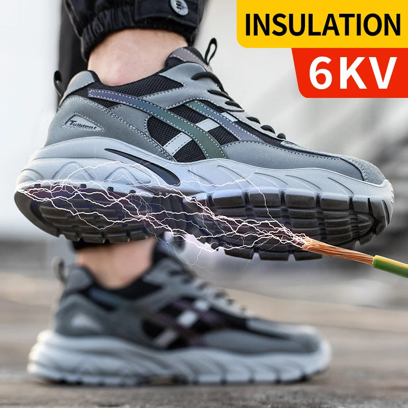 Men's Steel Toe Work Shoes, Puncture-Proof Safety Sneakers - Betatton - safety shoes