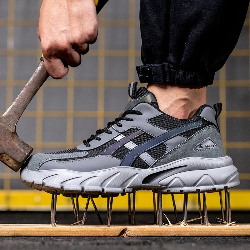 Men's Steel Toe Work Shoes, Puncture-Proof Safety Sneakers - Betatton - safety shoes