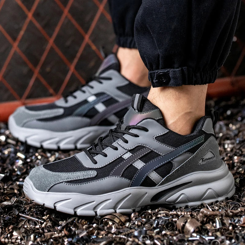 Men's Steel Toe Work Shoes, Puncture-Proof Safety Sneakers - Betatton - safety shoes