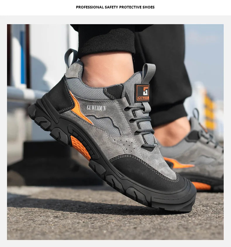 Fashion Men's Steel Toe Safety Shoes, Indestructible - Betatton - safety shoes