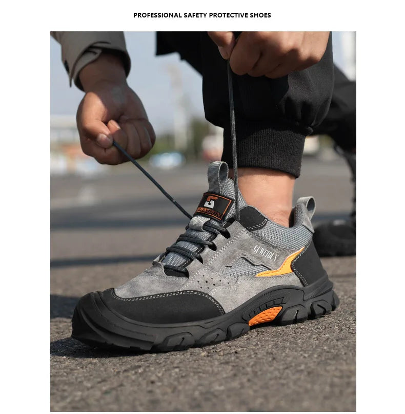 Fashion Men's Steel Toe Safety Shoes, Indestructible - Betatton - safety shoes