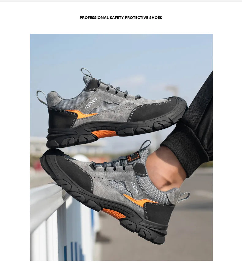 Fashion Men's Steel Toe Safety Shoes, Indestructible - Betatton - safety shoes