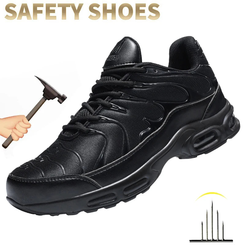 Men's Steel Toe Safety Shoes, Lightweight, Indestructible - Betatton - safety shoes
