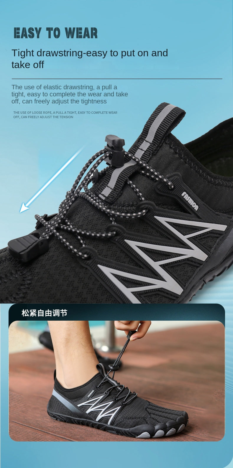 Breathable Water Shoes for Hiking and Swimming - Betatton - water shoes