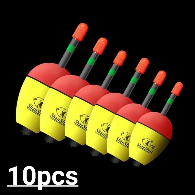 EVA Fishing Floats - 10pc Set with Multi-Weight Design for Enhanced Night Visibility - Betatton - 