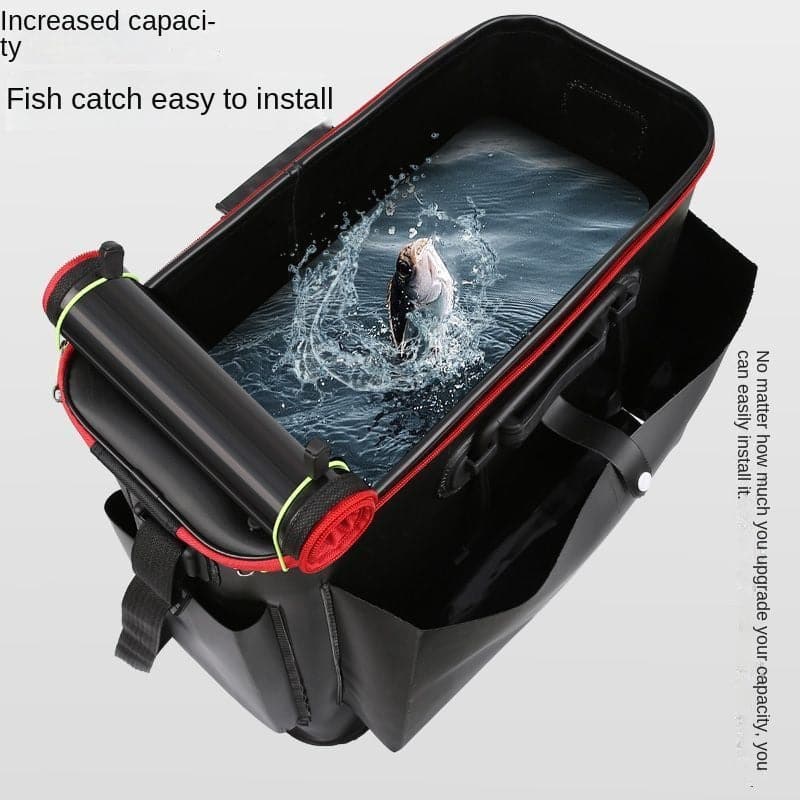 Multifunctional EVA Fishing Tackle Box with Integrated Fish Keeper and Waterproof, Collapsible Design - Betatton - 