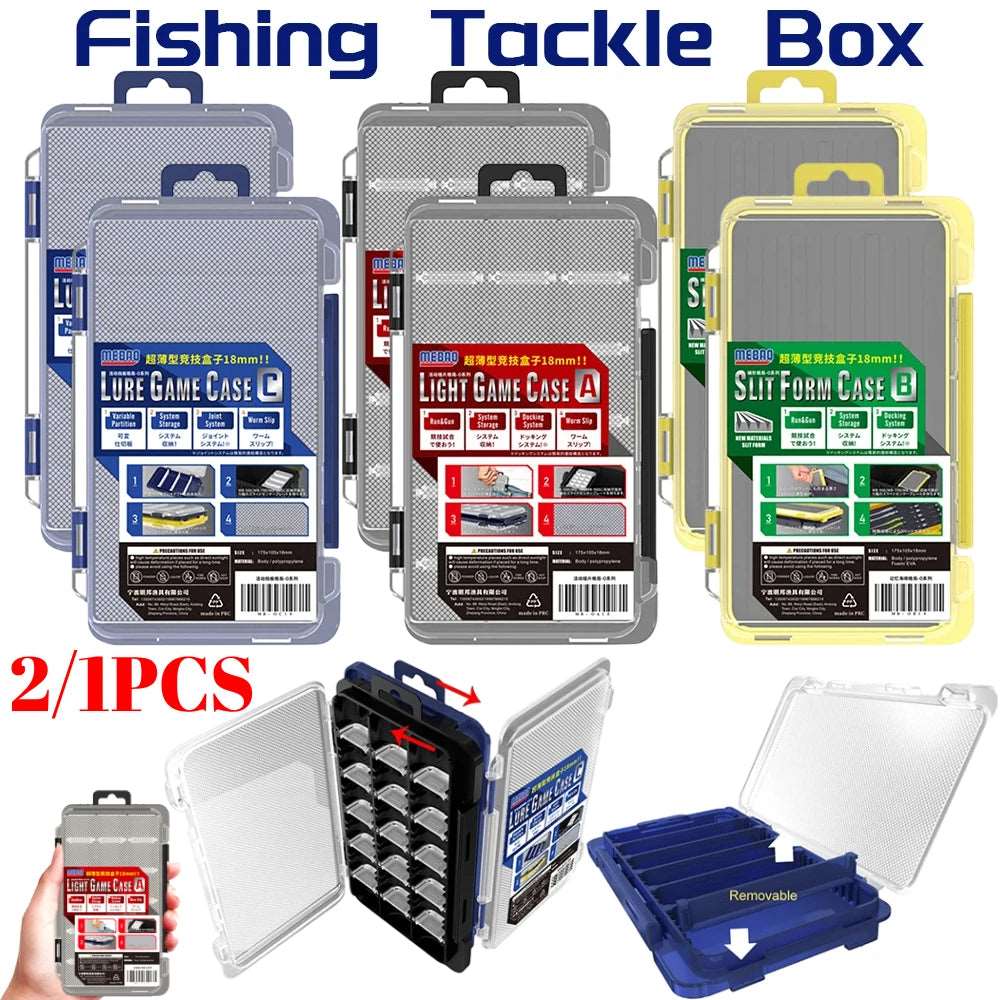 2-in-1 Waterproof Fishing Bait Box: Dual-Sided, Adjustable Compartments for Lure and Hook Storage - Betatton - 