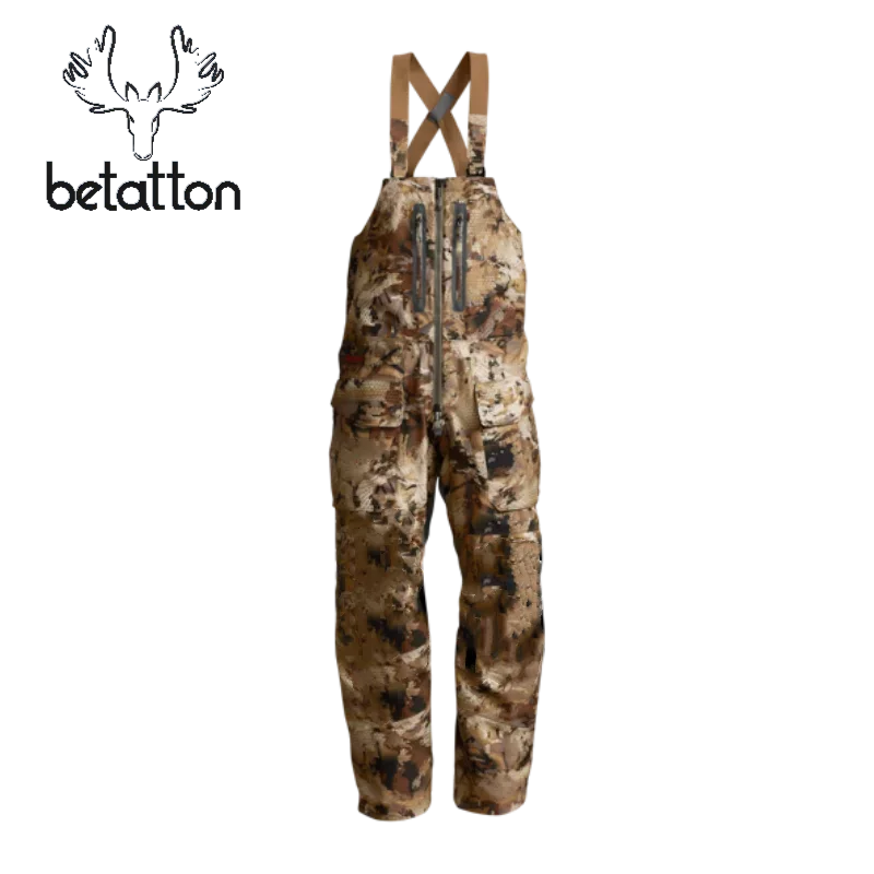Warm Waterfowl Hunting Suit - Premium Camo Hudson Bib Overalls - Betatton - 